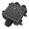 Lasdoos IP68 Waterdicht - 130x80x36mm - 3 ingangen - voor 2 en 3 aderige kabels (4-12mm) | HOFTRONIC