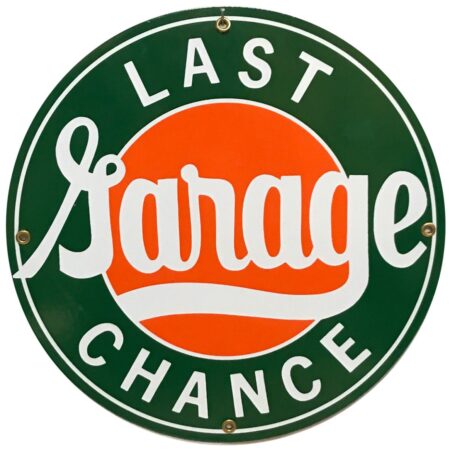 Last Chance Garage Emaille Bord 12" / 30 cm | Fiftiesstore