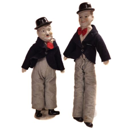 Laurel & Hardy Poppen - Porselein - Origineel - Set Van 2 | The Dutch Pickers