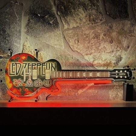 Led Zeppelin Gitaar Neon - Junior Model 70 x 27 cm | 16% korting | Fiftiesstore