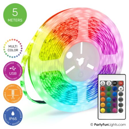 Led strip USB 5 meter IP65 | PartyFun Lights
