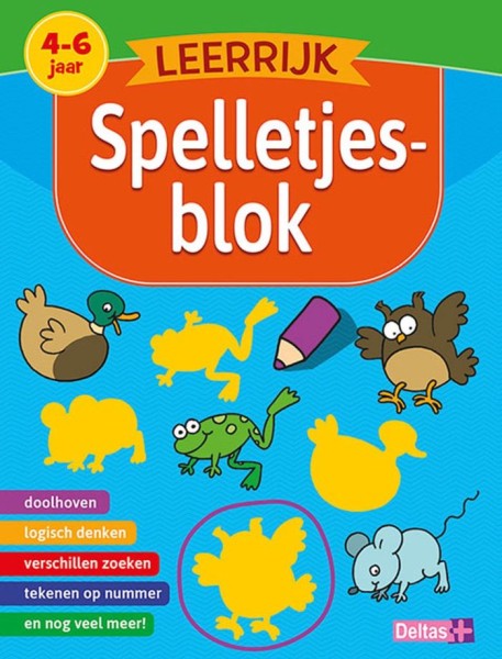 Leerrijk spelletjesblok (4-6 jaar) | Deltas