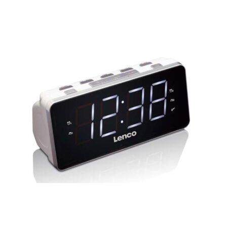 Lenco CR-18 Wekker radio Wit | Lenco