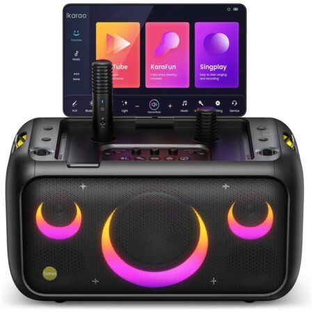 Lenco Ikarao Break X1 karaoke systeem Bluetooth speaker Zwart | Lenco