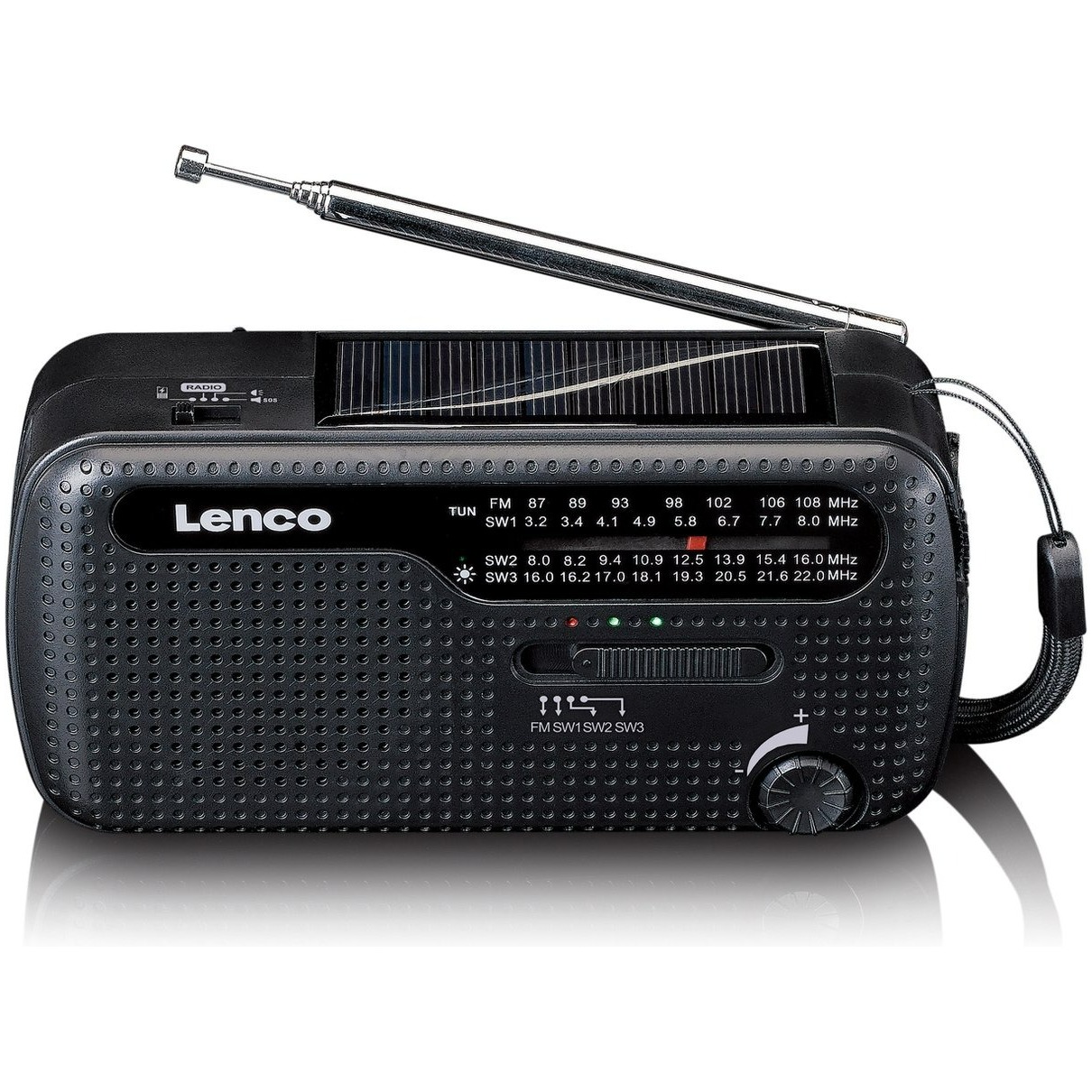 Lenco MCR-113 Noodradio FM radio Zwart | Lenco