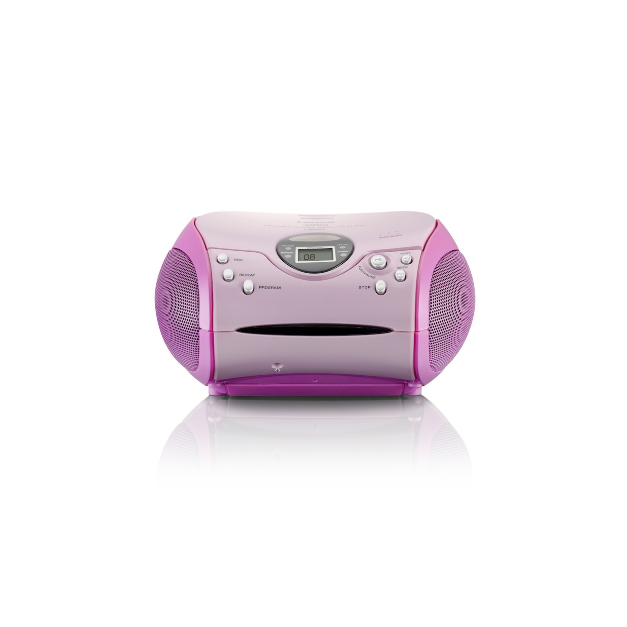 Lenco SCD-24 CD speler Roze | Lenco