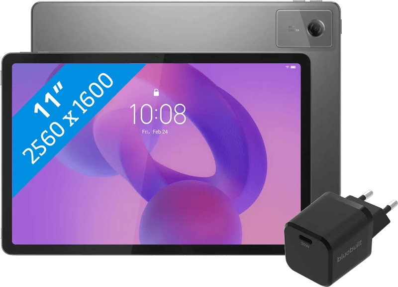 Lenovo Idea Tab 11 inch 256GB Wifi Grijs met Stylus + BlueBuilt Oplader