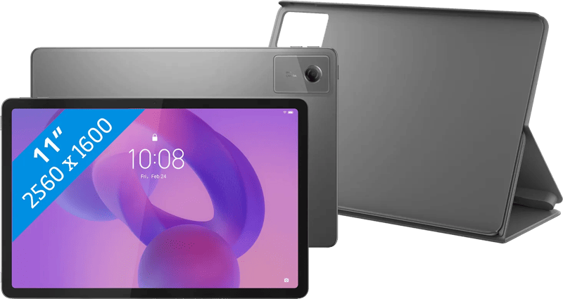 Lenovo Idea Tab 11 inch 256GB Wifi Grijs met Stylus + Book Case Grijs