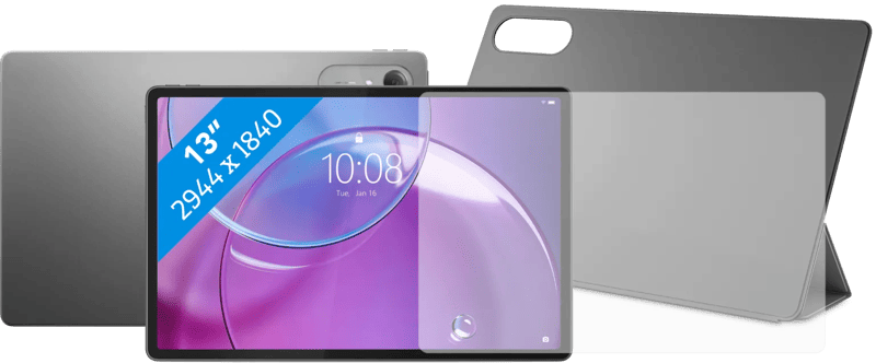 Lenovo Idea Tab Pro Gen 2 13 inch 256GB Wifi met Stylus + Book Case en Screenprotector