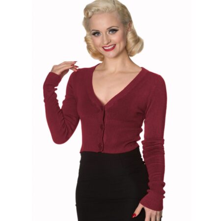 Let's Go Dancing Cardigan Dark Red-XL | Banned