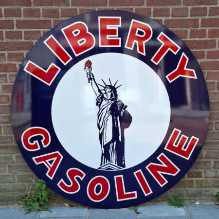 Liberty Gasoline Stalen Bord XL - Ø120cm | Fiftiesstore