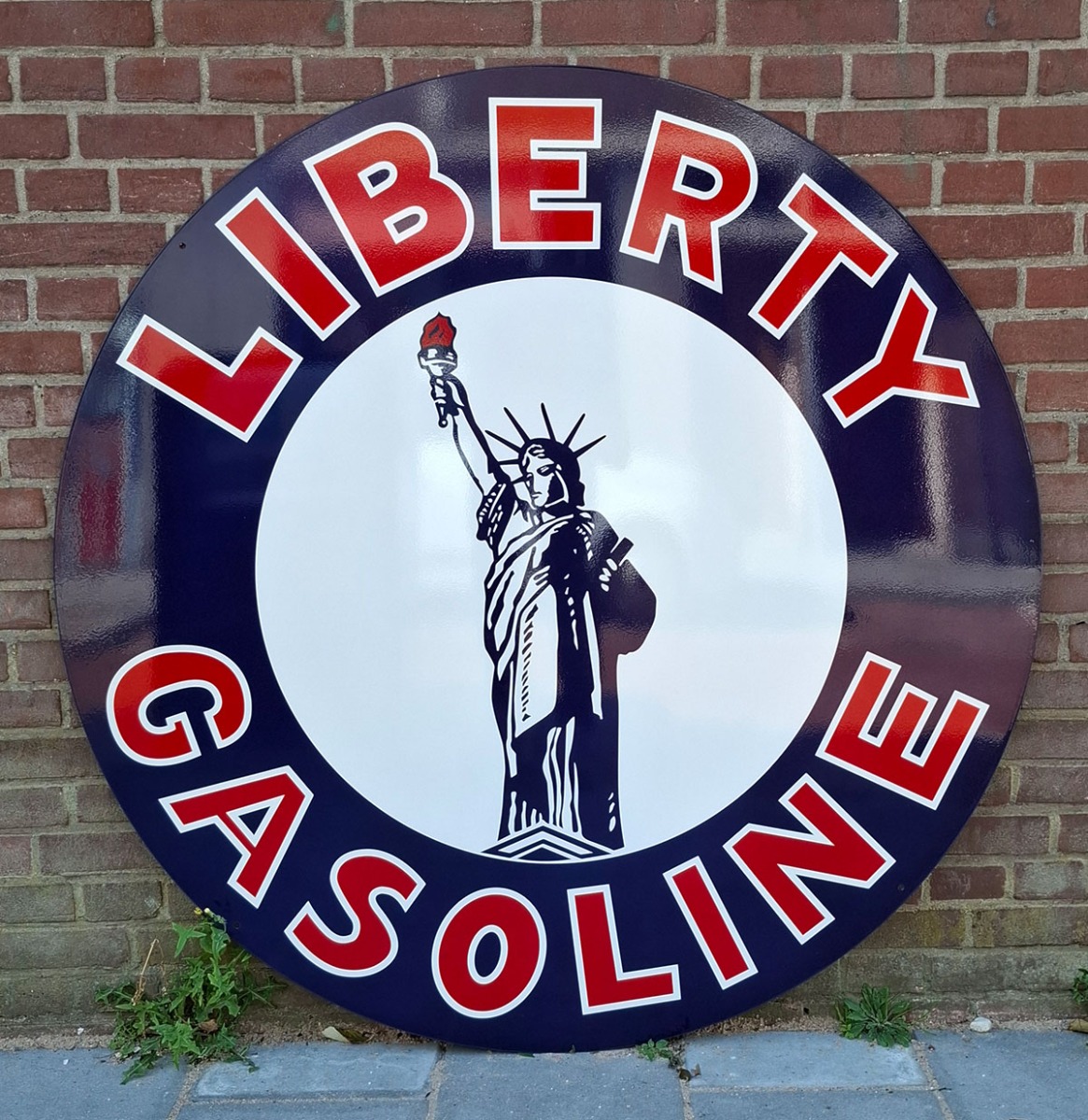 Liberty Gasoline Stalen Bord XL - Ø120cm | Fiftiesstore