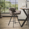 LifestyleFurn Draaibare Barstoel 'Thandie' Rich stof
