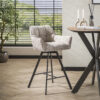 LifestyleFurn Draaibare Barstoel 'Thandie' Rich stof