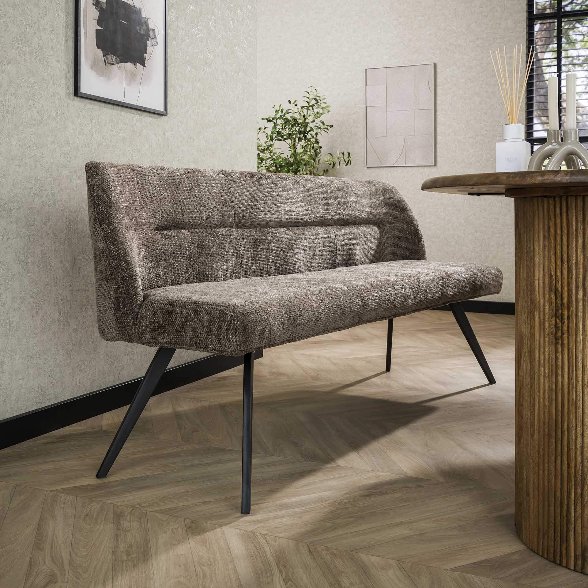 LifestyleFurn Eetkamerbank 'Lavonne' Chenille