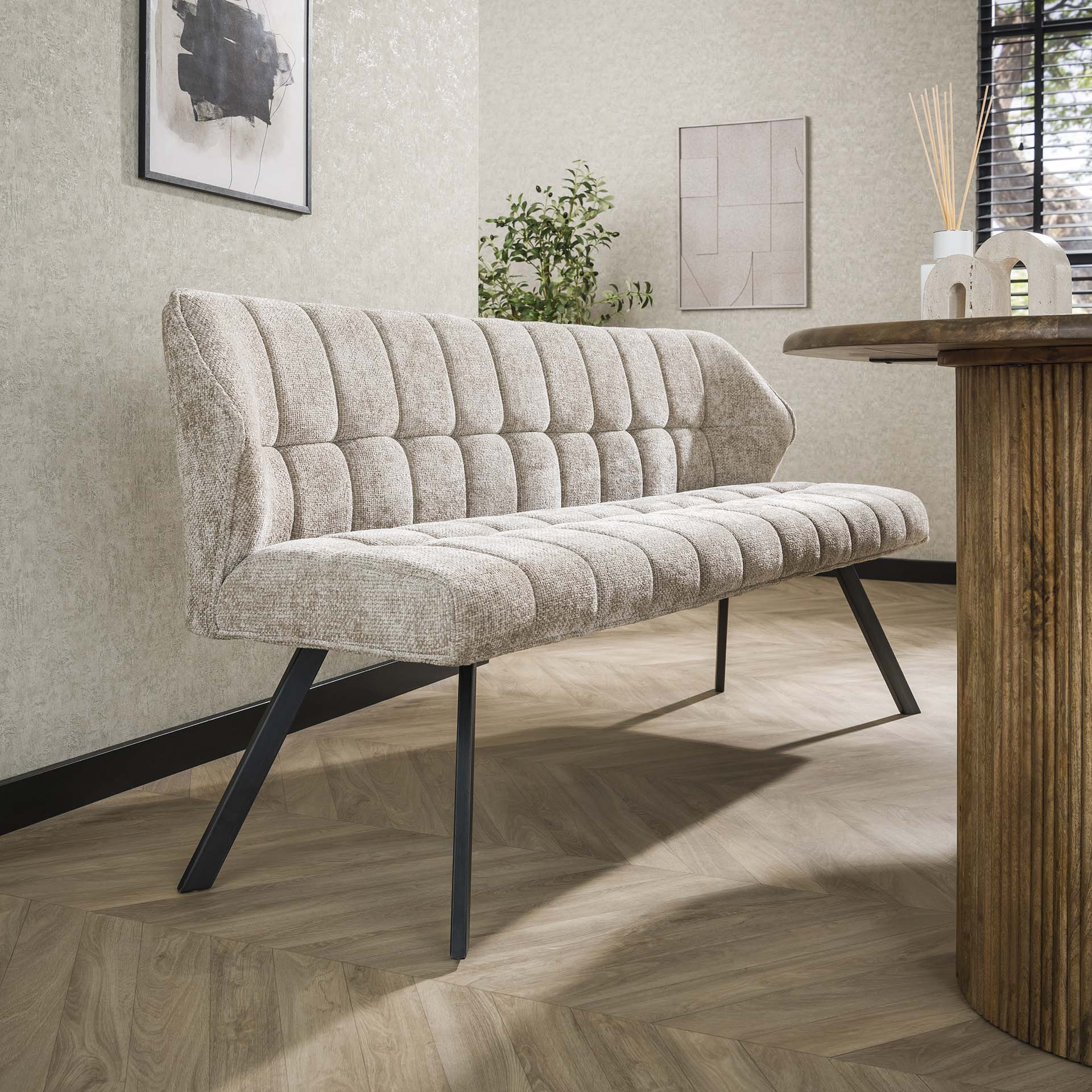 LifestyleFurn Eetkamerbank 'Thandie' Hoven stof