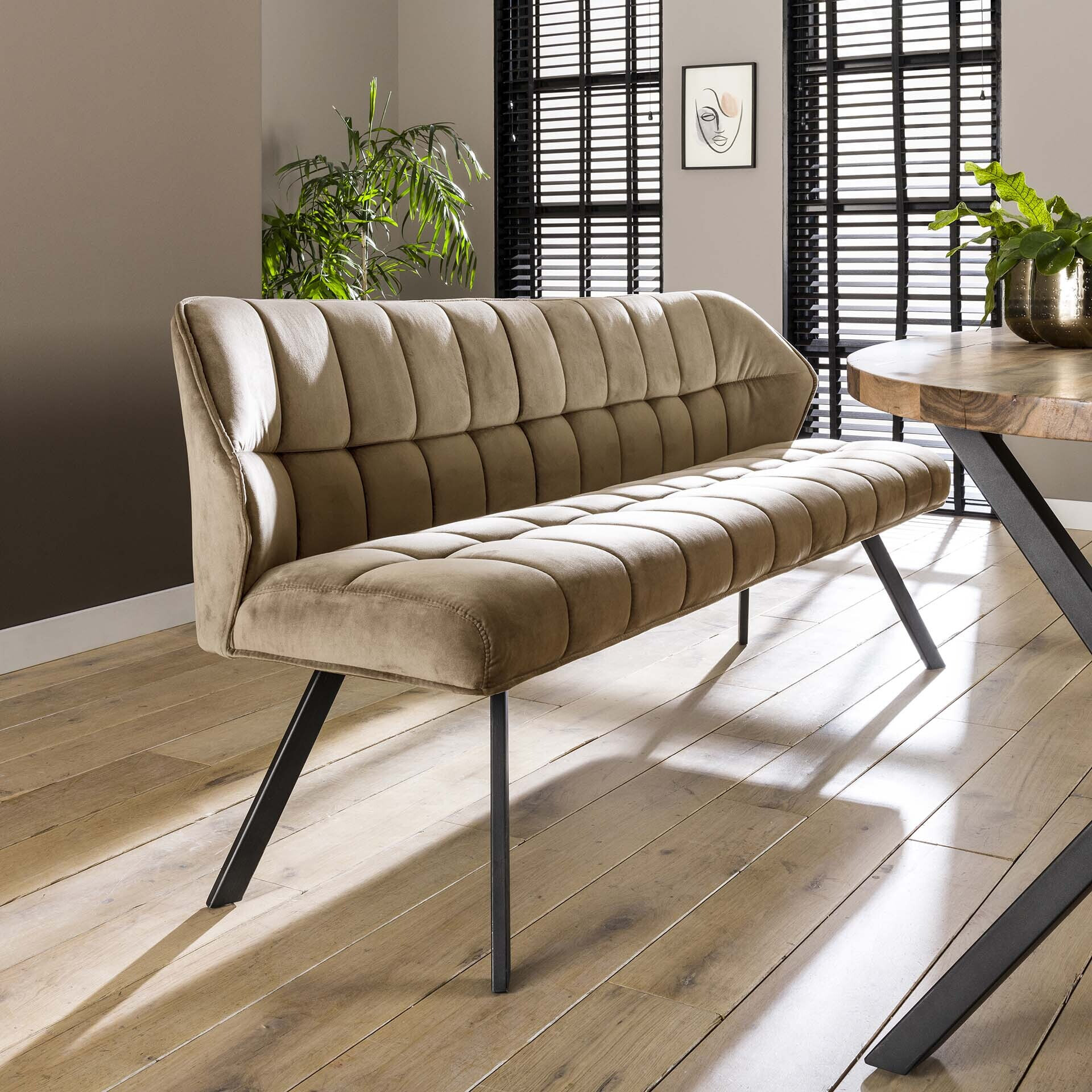 LifestyleFurn Eetkamerbank 'Thandie' Velvet