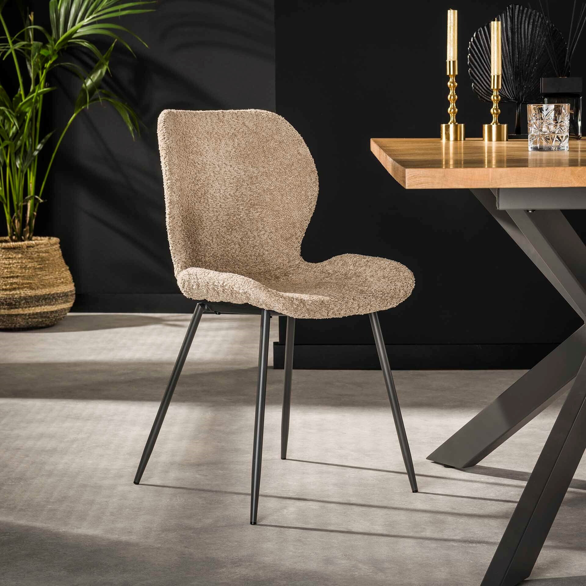 LifestyleFurn Eetkamerstoel 'Gael' Bouclé