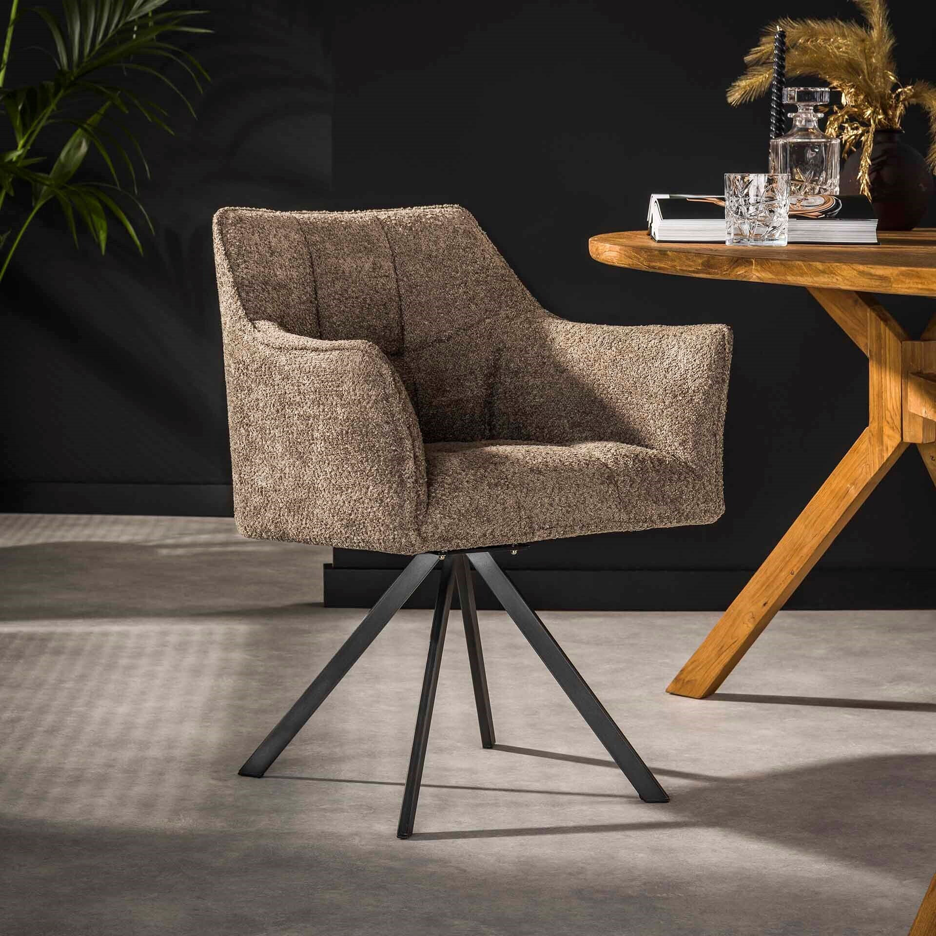 LifestyleFurn Eetkamerstoel 'Thandie' Bouclé