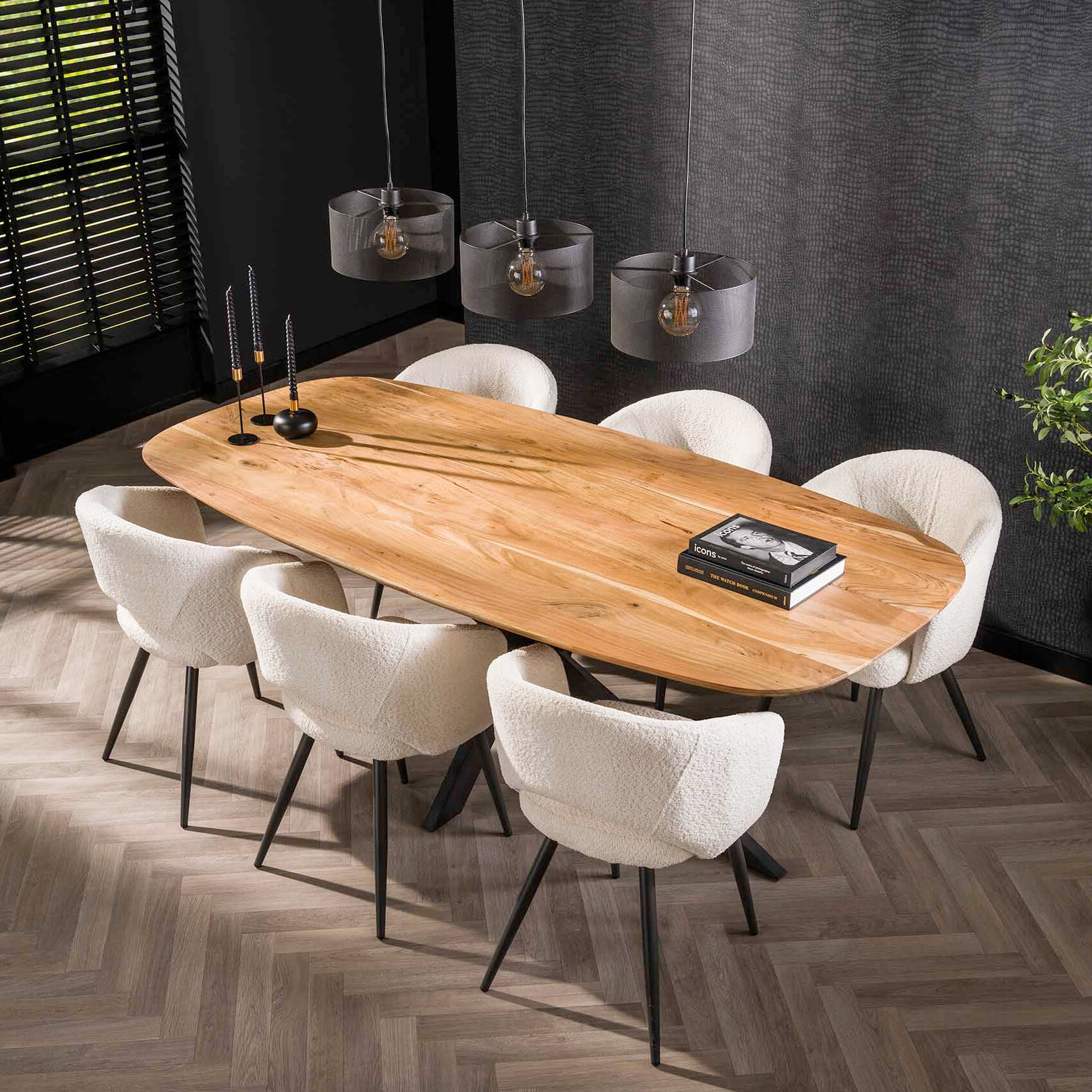 LifestyleFurn Eettafel 'Imre' Deens ovaal