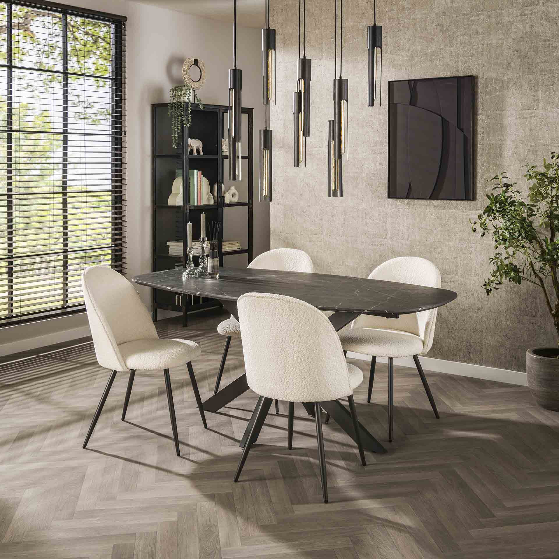 LifestyleFurn Eettafel 'Toria' Deens ovaal