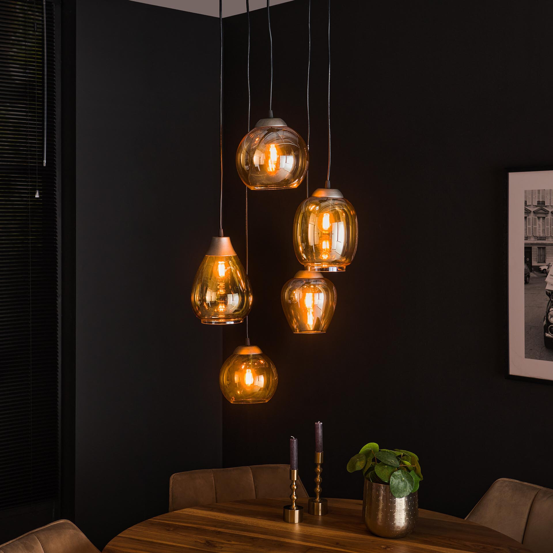 LifestyleFurn Hanglamp 'Francesco' 5-lamps