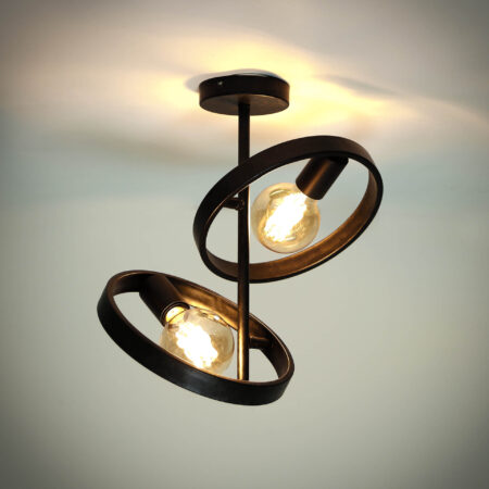 LifestyleFurn Plafondlamp 'Homer' 2-lamps