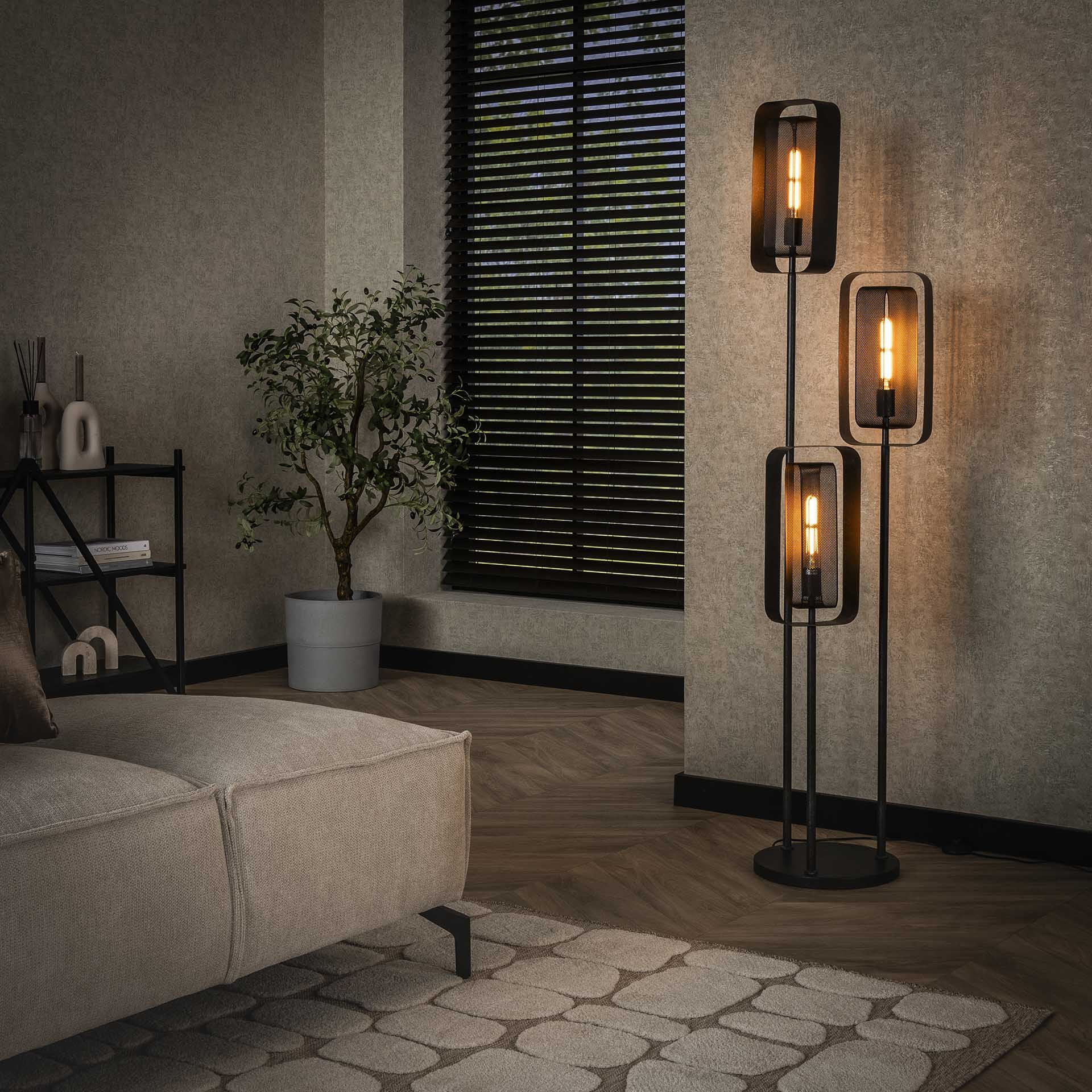 LifestyleFurn Vloerlamp 'Allyse' 3-lamps