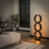 LifestyleFurn Vloerlamp 'Dalvin' Charcoal finish