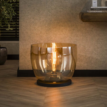 LifestyleFurn Vloerlamp 'Mikado' Amber glas