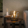 LifestyleFurn Vloerlamp/Tafellamp 'Mikado' Amber glas