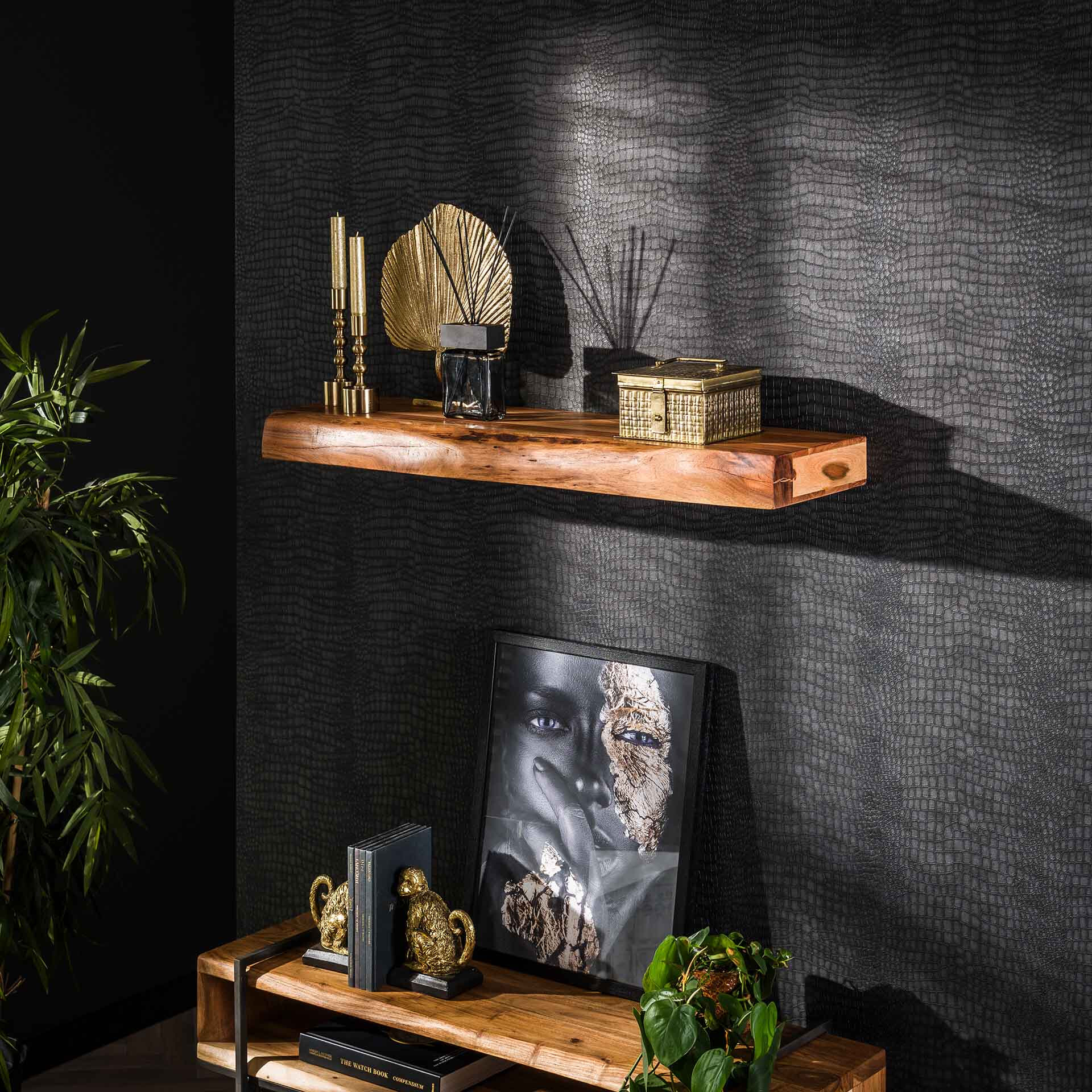 LifestyleFurn Wandplank 'Mac' Acaciahout