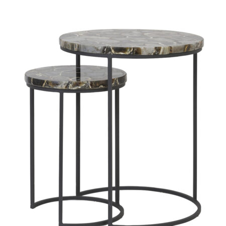 Light & Living Bijzettafel 'Axat' Set van 2 stuks