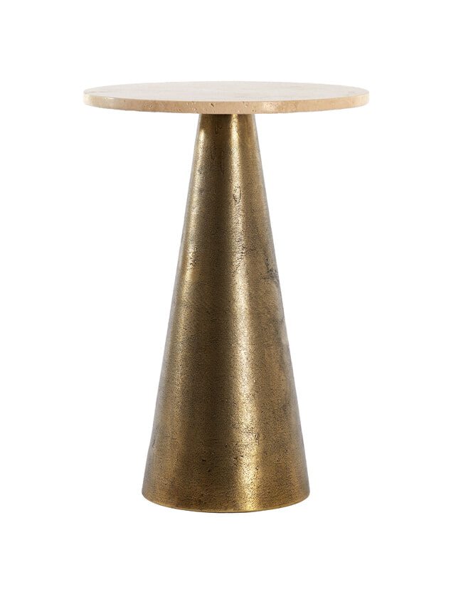 Light & Living Bijzettafel 'Ynez' Travertin