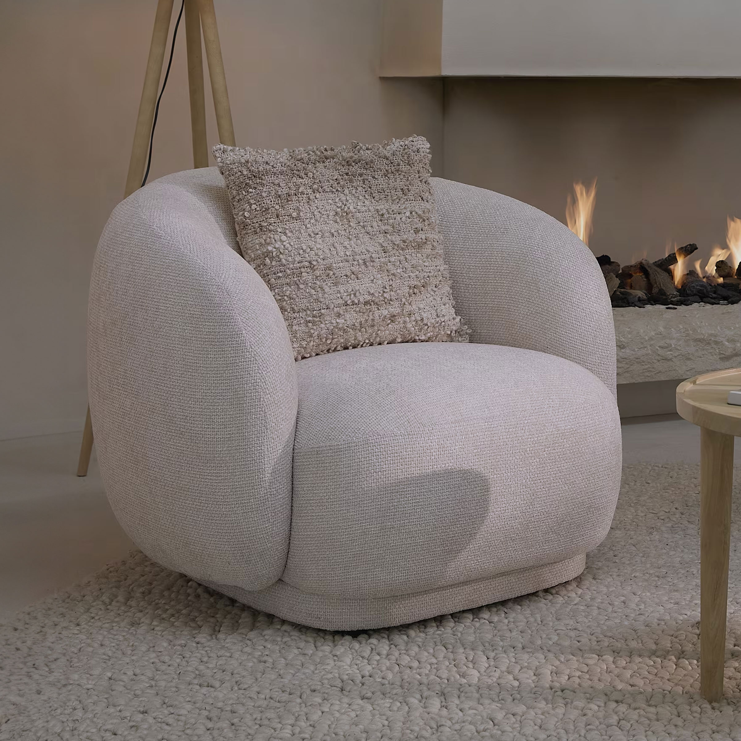 Light & Living Fauteuil 'Ovito' kleur Crème | Light & Living