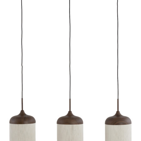 Light & Living Hanglamp 'Dania' Houtlook en touw
