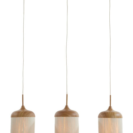 Light & Living Hanglamp 'Dania' Houtlook en touw