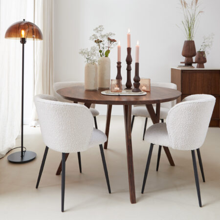 Light & Living Ronde Eettafel 'Quenza' Acaciahout