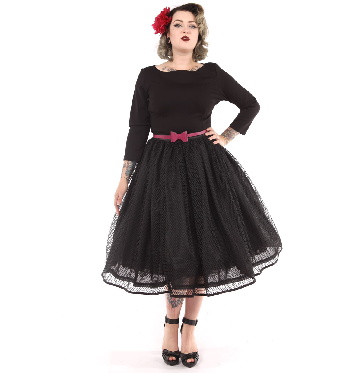 Lilith Skirt Fishnet Black-S | 50% korting | Laura Byrnes