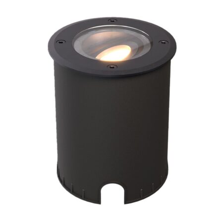 Lilly dimbare LED Grondspot - Kantelbaar - Overrijdbaar - Rond - 2700K warm wit - IP67 waterdicht - 3 jaar garantie - Zwart | HOFTRONIC