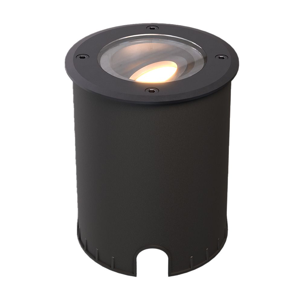 Lilly dimbare LED Grondspot - Kantelbaar - Overrijdbaar - Rond - 2700K warm wit - IP67 waterdicht - 3 jaar garantie - Zwart | HOFTRONIC
