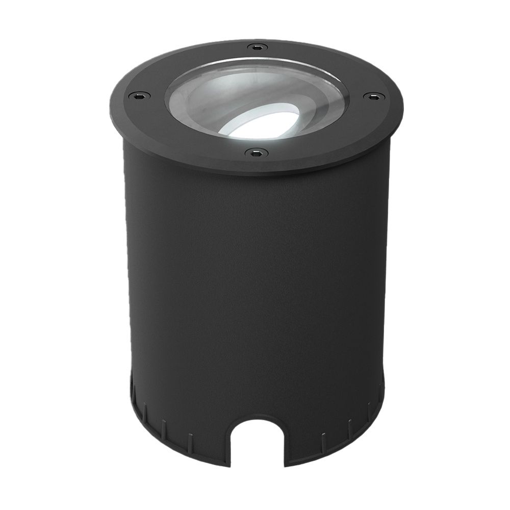 Lilly dimbare LED Grondspot - Kantelbaar - Overrijdbaar - Rond - 6500K daglicht wit - IP67 waterdicht - 3 jaar garantie - Zwart | HOFTRONIC