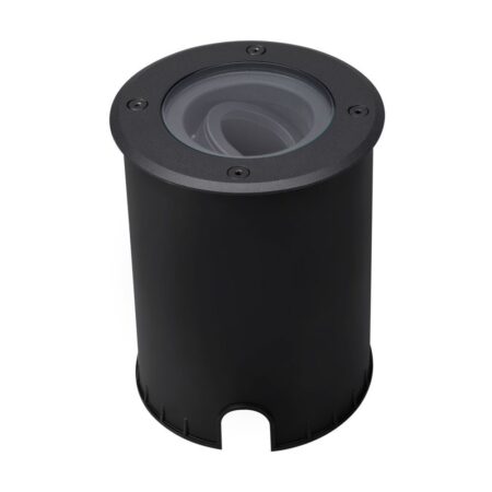 Lilly dimbare LED Grondspot - Kantelbaar - Overrijdbaar - Rond - RVS - excl. GU10 lamp - IP67 waterdicht - 3 jaar garantie - Zwart - Oprit - Tuinverlichting | HOFTRONIC