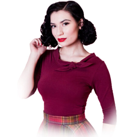 Lily Top Burgundy-XXL | 25% korting | Heart of Haute