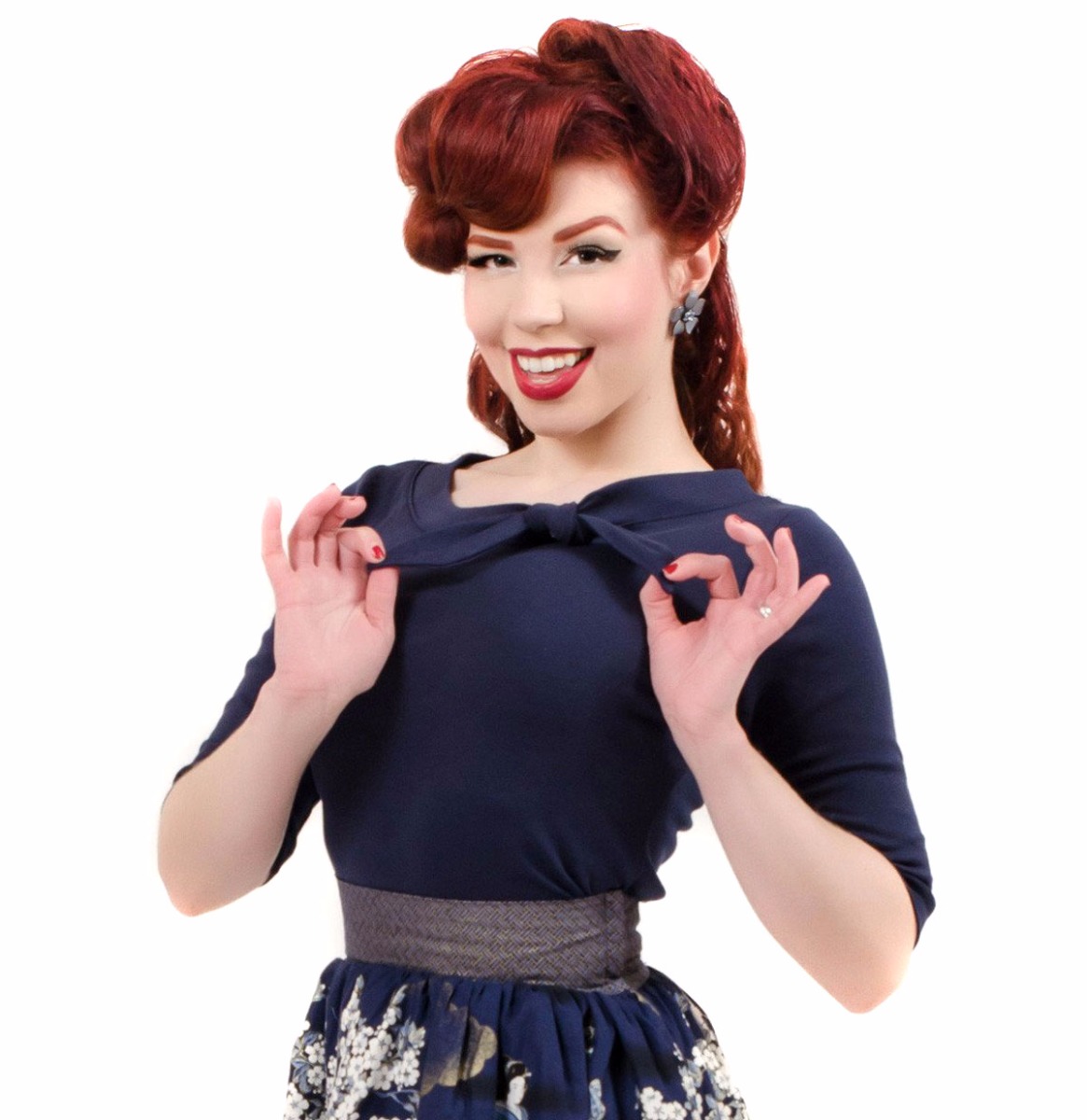 Lily Top Navy-XXXL | 25% korting | Heart of Haute