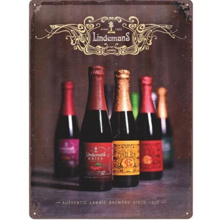 Lindemans Lambic Beers Metalen Bord - 30 x 40 cm | Fiftiesstore