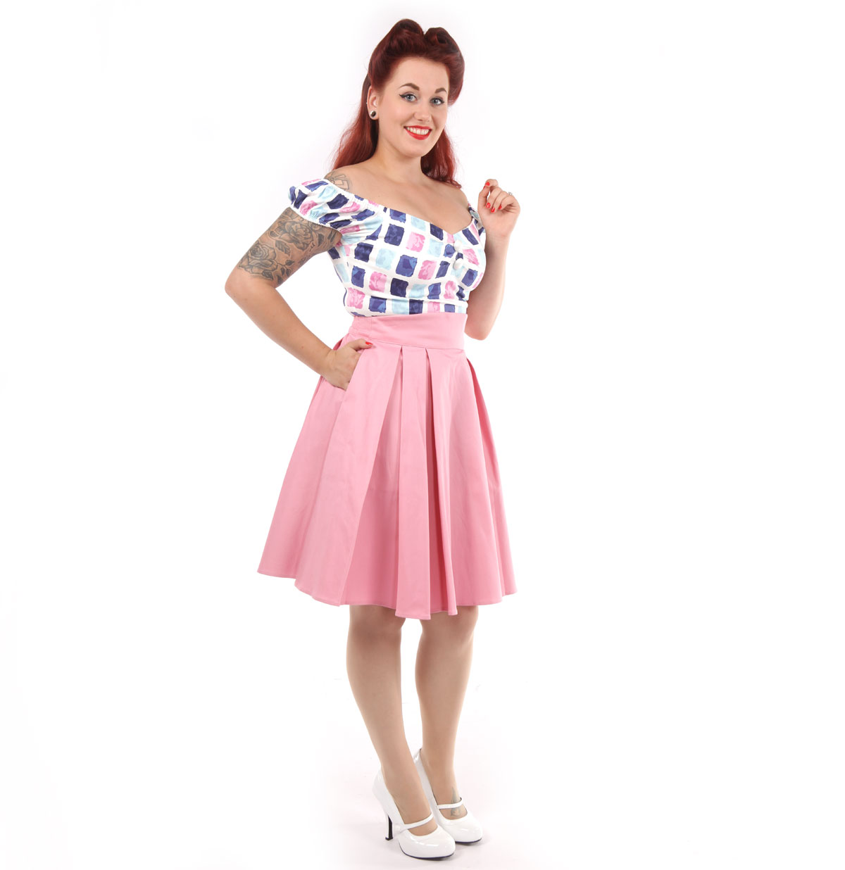 Little Jun Swing Skirt Pale Pink-XS | 48% korting | Laura Byrnes