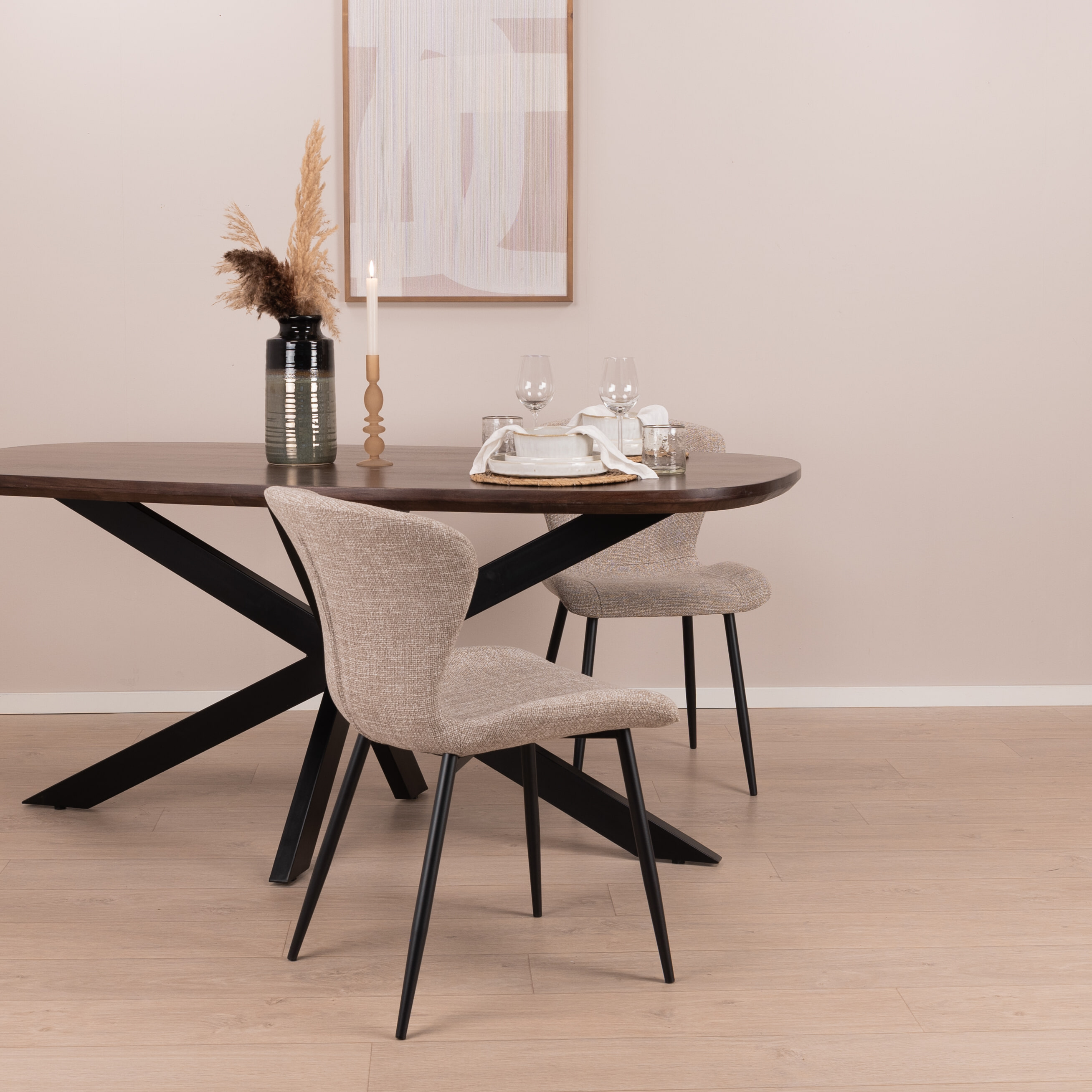 Livingfurn Deens Ovale Eettafel 'Jesper' Mangohout