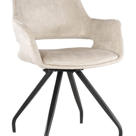 Livingfurn Draaibare Eetkamerstoel 'Capp' Velvet
