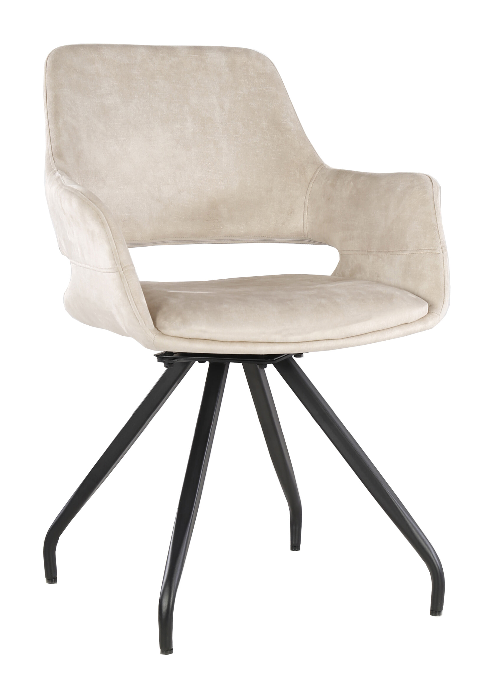 Livingfurn Draaibare Eetkamerstoel 'Capp' Velvet